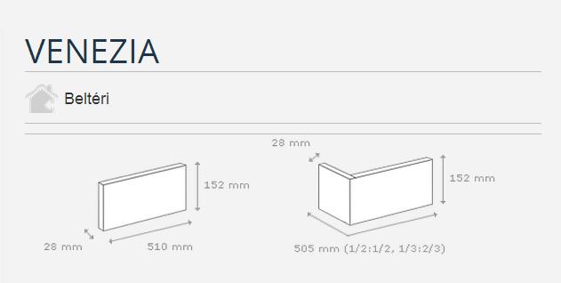 Stegu Venezia kőburkolat adatok: