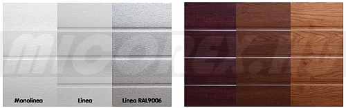 Kling Classic szekcionált bordás panelekkel szerelt garázskapu színek: