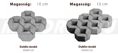 Kavics Beton Dublin gyeprácskő jellemző adatok: